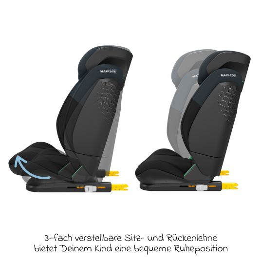 Maxi-Cosi Kindersitz RodiFix S i-Size ab 3,5 Jahre - 12 Jahre (100 cm - 150 cm) (15-36 kg) mit G-Cell Seitenaufprallschutz & Isofix - Tonal Black