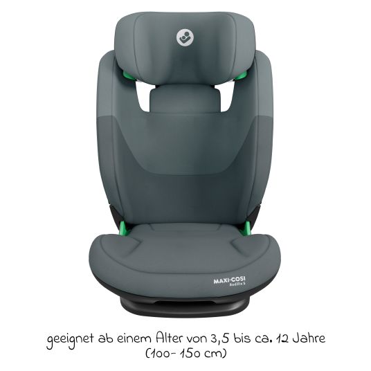 Maxi-Cosi Kindersitz RodiFix S i-Size ab 3,5 Jahre - 12 Jahre (100 cm - 150 cm) (15-36 kg) mit G-Cell Seitenaufprallschutz & Isofix - Tonal Graphite