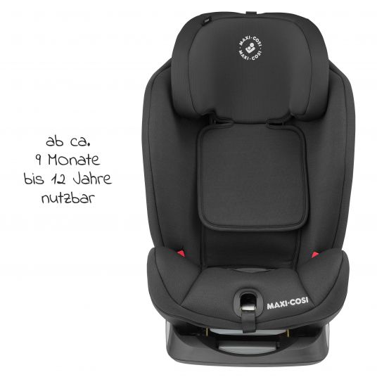 Maxi-Cosi Kindersitz Titan Gruppe 1/2/3 ab 9 Monate - 12 Jahre (9-36 kg) & Isofix - Basic Black