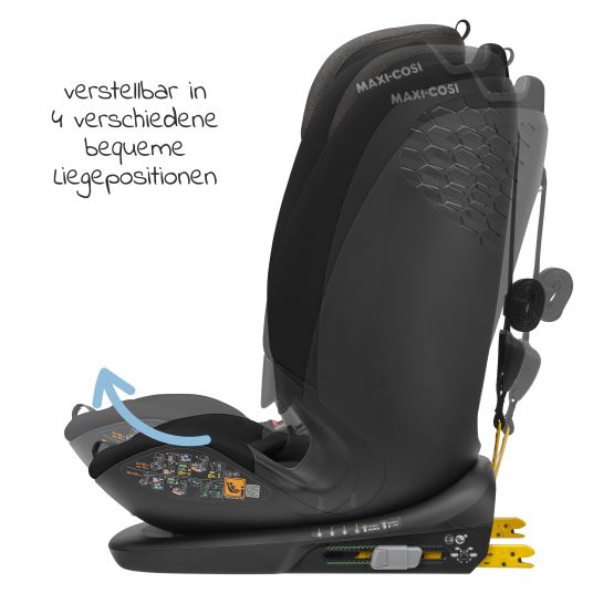 Maxi-Cosi Kindersitz Titan Plus i-Size ab 15 Monate - 12 Jahre (76 cm-150 cm) (9-36 kg) mit G-Cell Seitenaufprallschutz, Isofix & Top Tether - Authentic Black