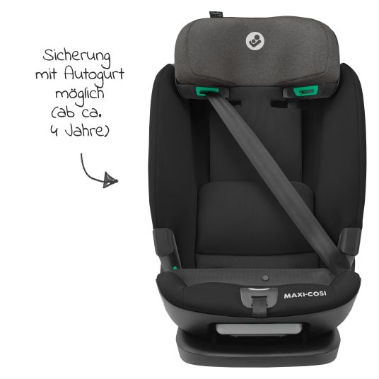 Maxi-Cosi Titan Plus i-Size child car seat from 15 months - 12 years (76 cm-150 cm) (9-36 kg) with G-Cell side impact protection, Isofix & Top Tether - Authentic Black