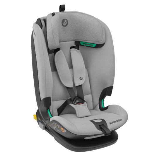 Maxi-Cosi Titan Plus i-Size child car seat from 15 months - 12 years (76 cm-150 cm) (9-36 kg) with G-Cell side impact protection, Isofix & Top Tether - Authentic Grey