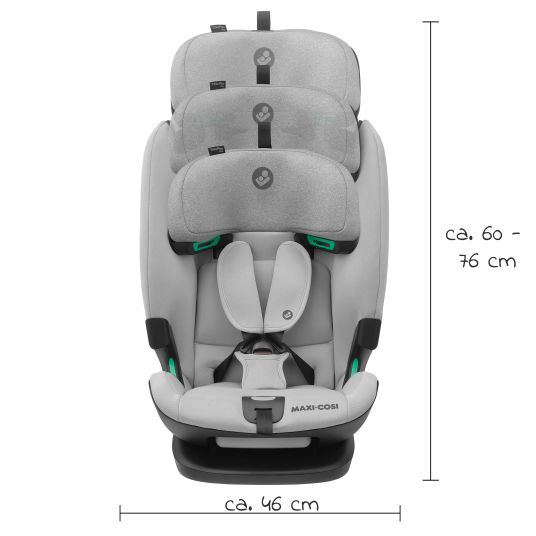 Maxi-Cosi Titan Plus i-Size child car seat from 15 months - 12 years (76 cm-150 cm) (9-36 kg) with G-Cell side impact protection, Isofix & Top Tether - Authentic Grey