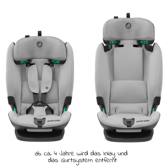 Maxi-Cosi Kindersitz Titan Plus i-Size ab 15 Monate - 12 Jahre (76 cm-150 cm) (9-36 kg) mit G-Cell Seitenaufprallschutz, Isofix & Top Tether - Authentic Grey