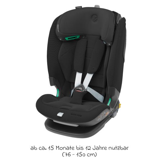 Maxi-Cosi Kindersitz Titan Pro2 i-Size ab 15 Monate - 12 Jahre (76 cm-150 cm) (9-36 kg) mit G-Cell Seitenaufprallschutz, Isofix & Top Tether - Authentic Black