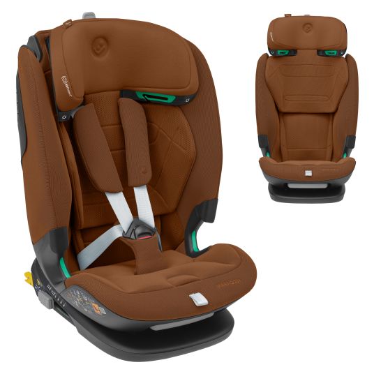 Maxi-Cosi Kindersitz Titan Pro2 i-Size ab 15 Monate - 12 Jahre (76 cm-150 cm) (9-36 kg) mit G-Cell Seitenaufprallschutz, Isofix & Top Tether - Authentic Cognac