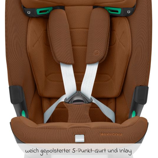 Maxi-Cosi Kindersitz Titan Pro2 i-Size ab 15 Monate - 12 Jahre (76 cm-150 cm) (9-36 kg) mit G-Cell Seitenaufprallschutz, Isofix & Top Tether - Authentic Cognac