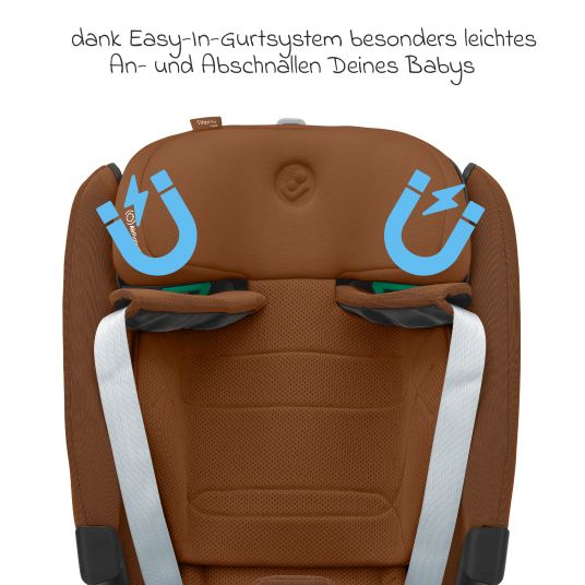 Maxi-Cosi Kindersitz Titan Pro2 i-Size ab 15 Monate - 12 Jahre (76 cm-150 cm) (9-36 kg) mit G-Cell Seitenaufprallschutz, Isofix & Top Tether - Authentic Cognac