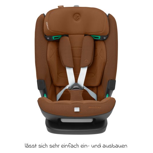 Maxi-Cosi Kindersitz Titan Pro2 i-Size ab 15 Monate - 12 Jahre (76 cm-150 cm) (9-36 kg) mit G-Cell Seitenaufprallschutz, Isofix & Top Tether - Authentic Cognac