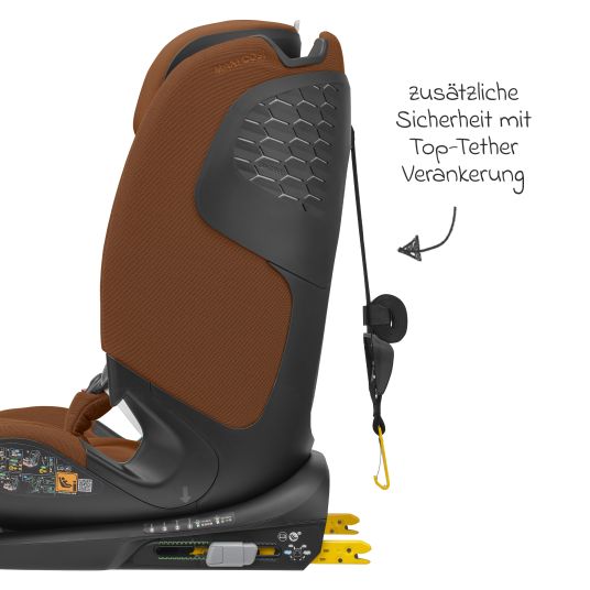 Maxi-Cosi Kindersitz Titan Pro2 i-Size ab 15 Monate - 12 Jahre (76 cm-150 cm) (9-36 kg) mit G-Cell Seitenaufprallschutz, Isofix & Top Tether - Authentic Cognac