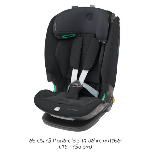 Maxi-Cosi Kindersitz Titan Pro2 i-Size ab 15 Monate - 12 Jahre (76 cm-150 cm) (9-36 kg) mit G-Cell Seitenaufprallschutz, Isofix & Top Tether - Authentic Graphite