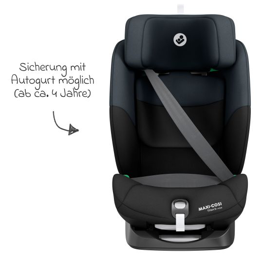 Maxi-Cosi Titan s i-Size child car seat from 15 months - 12 years (76 cm - 150 cm) with G-Cell side impact technology with Isofix & Top Tether - Tonal Black