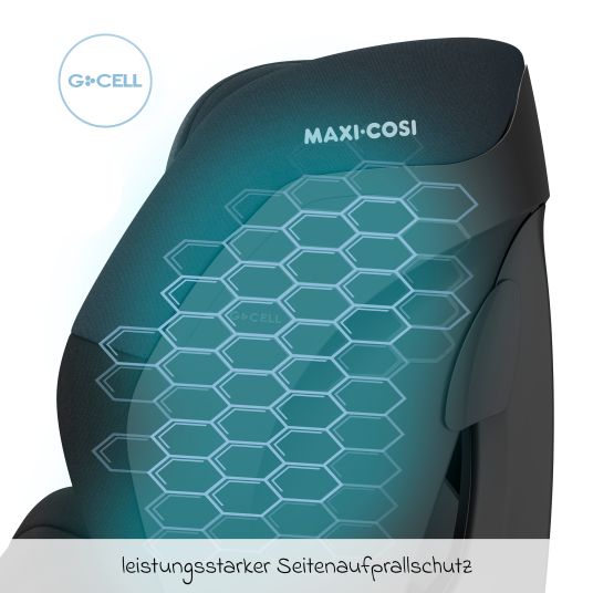 Maxi-Cosi Seggiolino auto Titan s i-Size da 15 mesi a 12 anni (76 cm - 150 cm) con tecnologia G-Cell a impatto laterale con Isofix e Top Tether - Nero Tonale