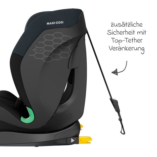 Maxi-Cosi Kindersitz Titan S i-Size ab 15 Monate - 12 Jahre (76 cm - 150 cm) mit G-Cell Seitenaufpralltechnologie mit Isofix & Top Tether - Tonal Black