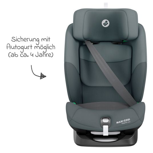 Maxi-Cosi Seggiolino auto Titan s i-Size da 15 mesi a 12 anni (76 cm - 150 cm) con tecnologia G-Cell a impatto laterale con Isofix e Top Tether - Tonal Graphite