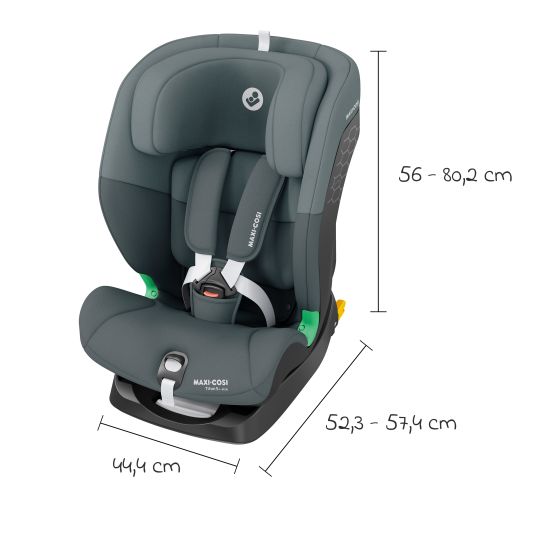 Maxi-Cosi Seggiolino auto Titan s i-Size da 15 mesi a 12 anni (76 cm - 150 cm) con tecnologia G-Cell a impatto laterale con Isofix e Top Tether - Tonal Graphite