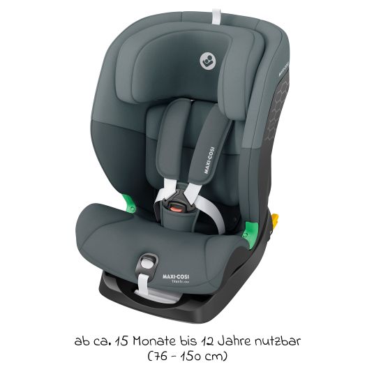 Maxi-Cosi Kindersitz Titan s i-Size ab 15 Monate - 12 Jahre (76 cm - 150 cm) mit G-Cell Seitenaufpralltechnologie mit Isofix & Top Tether - Tonal Graphite