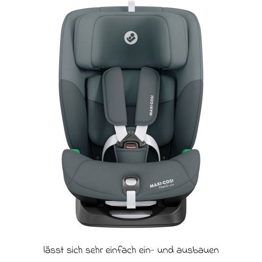 Maxi-Cosi Titan s i-Size child car seat from 15 months - 12 years (76 cm - 150 cm) with G-Cell side impact technology with Isofix & Top Tether - Tonal Graphite