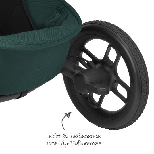 Maxi-Cosi Passeggino Lila XP Plus con navicella, capiente cesto XL fino a 10 kg, unità di seduta convertibile, fino a 22 kg - Essential Green