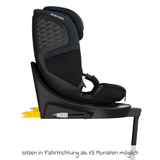 Maxi-Cosi Reboarder-Kindersitz Emerald S i-Size drehbar ab Geburt - 12 Jahre (40 cm - 150 cm) mit G-Cell Seitenaufpralltechnologie & Isofix-Base - Tonal Black