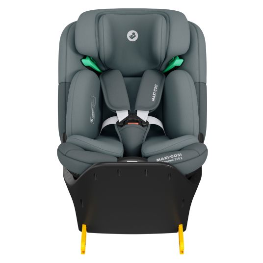 Maxi-Cosi Seggiolino Reboarder Emerald S i-Size girevole dalla nascita fino a 12 anni (40 cm - 150 cm) con tecnologia G-Cell per impatti laterali e base Isofix - Tonal Graphite