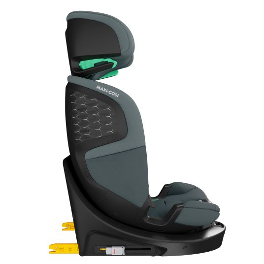 Maxi-Cosi Reboarder-Kindersitz Emerald S i-Size drehbar ab Geburt - 12 Jahre (40 cm - 150 cm) mit G-Cell Seitenaufpralltechnologie & Isofix-Base - Tonal Graphite