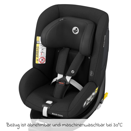 Maxi-Cosi Reboarder child seat Mica Eco i-Size rotatable from 3 months - 4 years (40 - 105 cm) with Isofix base - Authentic Black