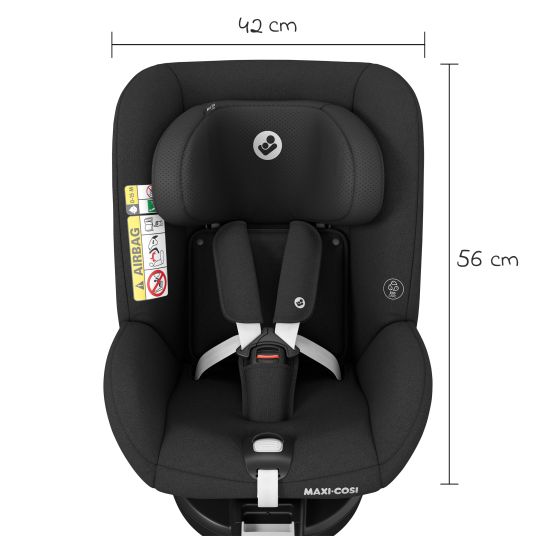 Maxi-Cosi Reboarder-Kindersitz Mica Eco i-Size drehbar ab 3 Monate - 4 Jahre (40 - 105 cm) mit Isofix-Basis - Authentic Black