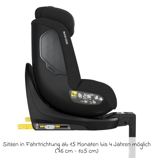 Maxi-Cosi Reboarder-Kindersitz Mica Eco i-Size drehbar ab 3 Monate - 4 Jahre (40 - 105 cm) mit Isofix-Basis - Authentic Black