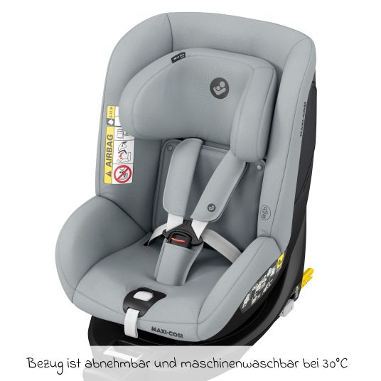 Maxi-Cosi Reboarder-Kindersitz Mica Eco i-Size drehbar ab 3 Monate - 4 Jahre (40 - 105 cm) mit Isofix-Basis - Authentic Grey