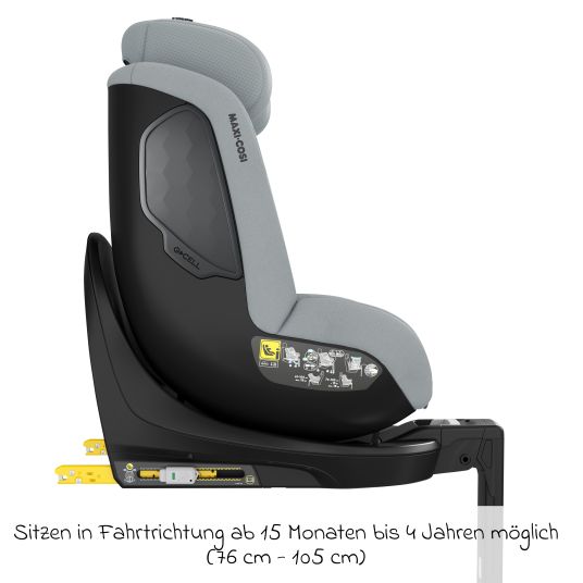 Maxi-Cosi Reboarder-Kindersitz Mica Eco i-Size drehbar ab 3 Monate - 4 Jahre (40 - 105 cm) mit Isofix-Basis - Authentic Grey