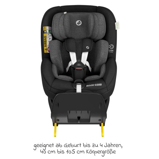 Maxi-Cosi Reboarder-Kindersitz Mica Pro Eco i-Size drehbar ab 0 Monate - 4 Jahre (40 cm - 105 cm) mit Isofix-Basis - Authentic Black