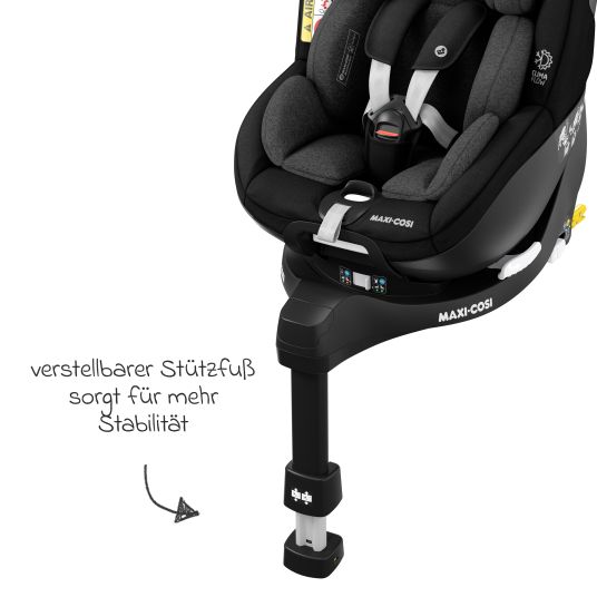 Maxi-Cosi Reboarder-Kindersitz Mica Pro Eco i-Size drehbar ab 0 Monate - 4 Jahre (40 cm - 105 cm) mit Isofix-Basis - Authentic Black