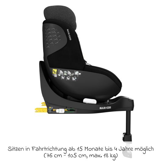 Maxi-Cosi Reboarder-Kindersitz Mica Pro Eco i-Size drehbar ab 0 Monate - 4 Jahre (40 cm - 105 cm) mit Isofix-Basis - Authentic Black