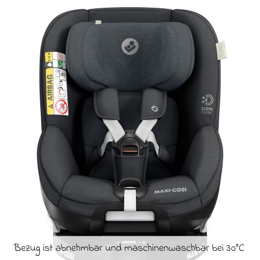 Maxi-Cosi Reboarder-Kindersitz Mica Pro Eco i-Size drehbar ab 0 Monate - 4 Jahre (40 cm - 105 cm) mit Isofix-Basis - Authentic Graphite