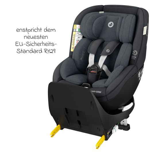 Maxi-Cosi Reboarder-Kindersitz Mica Pro Eco i-Size drehbar ab 0 Monate - 4 Jahre (40 cm - 105 cm) mit Isofix-Basis - Authentic Graphite