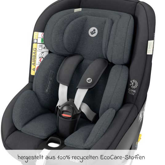 Maxi-Cosi Reboarder-Kindersitz Mica Pro Eco i-Size drehbar ab 0 Monate - 4 Jahre (40 cm - 105 cm) mit Isofix-Basis - Authentic Graphite