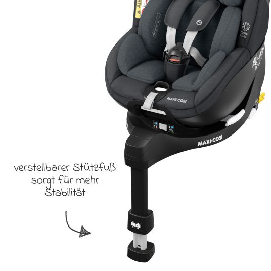 Maxi-Cosi Reboarder-Kindersitz Mica Pro Eco i-Size drehbar ab 0 Monate - 4 Jahre (40 cm - 105 cm) mit Isofix-Basis - Authentic Graphite