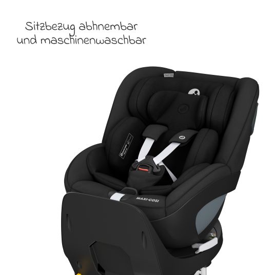 Maxi-Cosi Reboarder child seat Pearl 360 from 3 months - 4 years (61 cm - 105 cm) 0-17.4 kg swivel with G-Cell side impact protection - Authentic Black