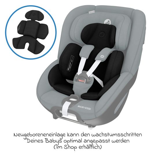 Maxi-Cosi Reboarder child seat Pearl 360 from 3 months - 4 years (61 cm - 105 cm) 0-17.4 kg swivel with G-Cell side impact protection - Authentic Graphite