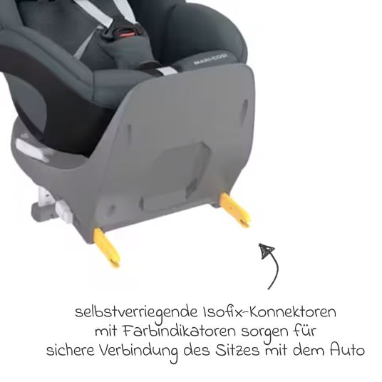 Maxi-Cosi Reboarder-Kindersitz Pearl 360 drehbar ab 3 Monate - 4 Jahre (61 cm - 105 cm) 0-17,4 kg inkl. Isofix-Basis FamilyFix 360, Schutzunterlage & Schnullertasche - Authentic Graphite