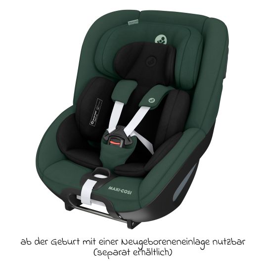 Maxi-Cosi Reboarder child seat Pearl 360 rotatable from 3 months - 4 years (61 cm - 105 cm) 0-17.4 kg incl. Isofix base FamilyFix 360, protective pad & music box - Authentic Green