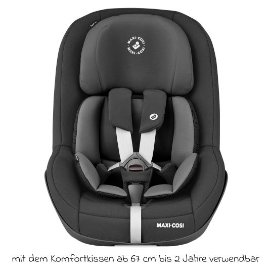 Maxi-Cosi Reboarder-Kindersitz Pearl Pro 2 i-Size ab 6 Monate - 4 Jahre (67 cm - 105 cm) inkl. FamilyFix 3 i-Size Base & Schutzunterlage - Authentic Black