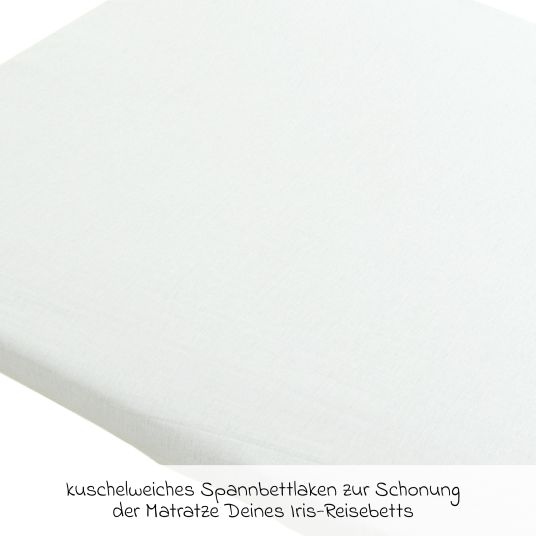 Maxi-Cosi Spannbetttuch 2er Pack für Reisebett Iris - White