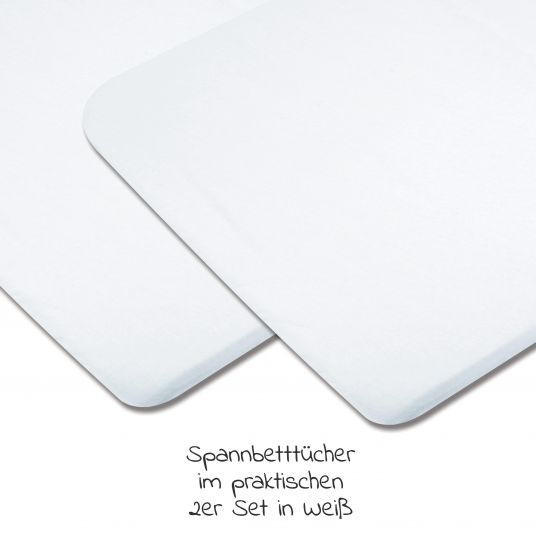 Maxi-Cosi Spannbetttuch 2er Pack für Reisebett Swift für Kleinkinder - Weiß