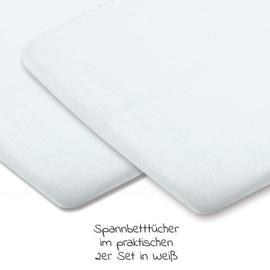 Maxi-Cosi Spannbetttuch 2er Pack für Reisebett Swift für Neugeborene - Weiß