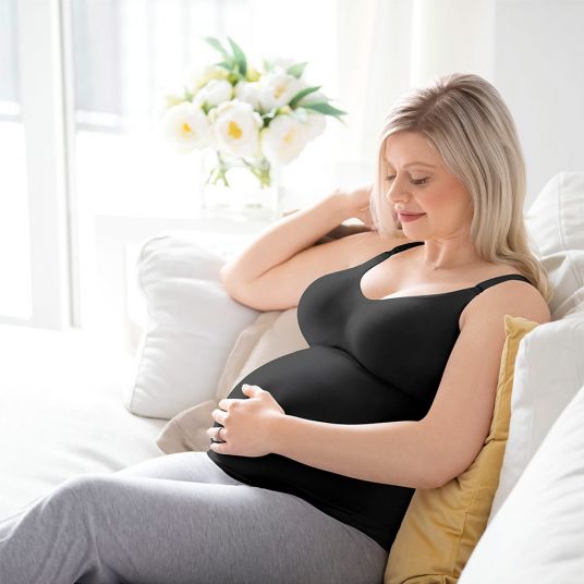 Medela Top comfort per la gravidanza e l'allattamento - Nero - Taglia XL