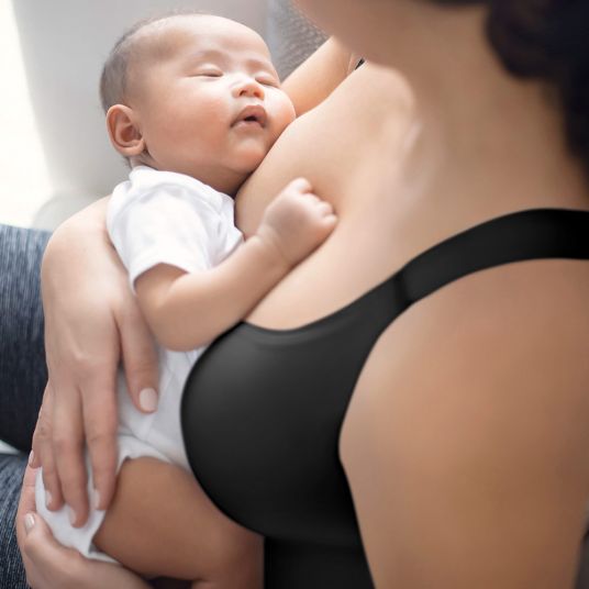 Medela Top comfort per la gravidanza e l'allattamento - Nero - Taglia XL