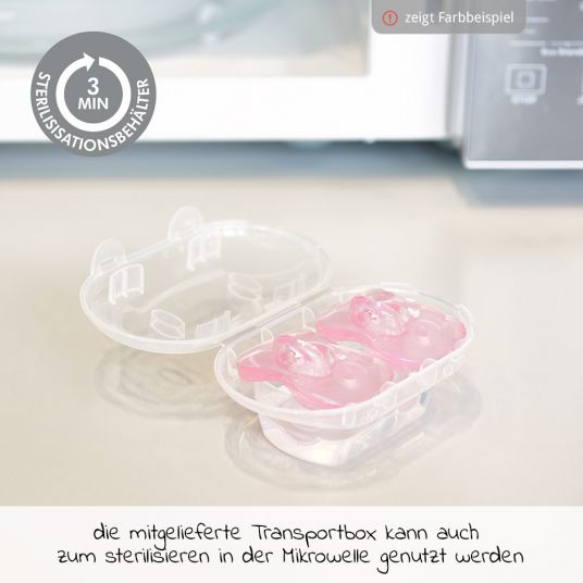Medela Schnuller Soft Silicone DUO 0-6 M - Hellblau & Transparent