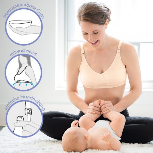 Medela Reggiseno per gravidanza e allattamento Comfort - Nude - Taglia S